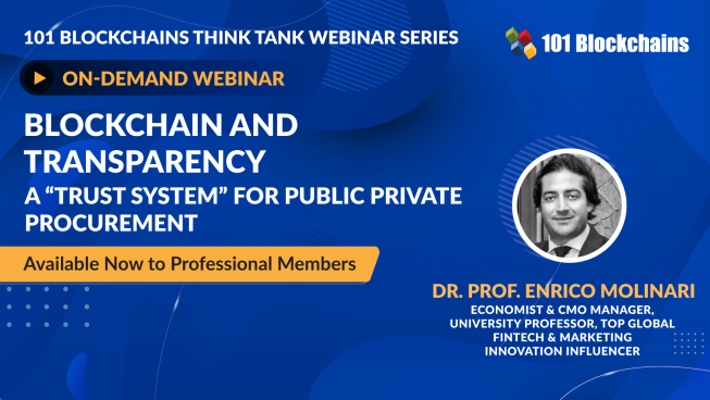 ON-DEMAND WEBINAR: Blockchain And Transparency: A “Trust System” For Public Private Procurement