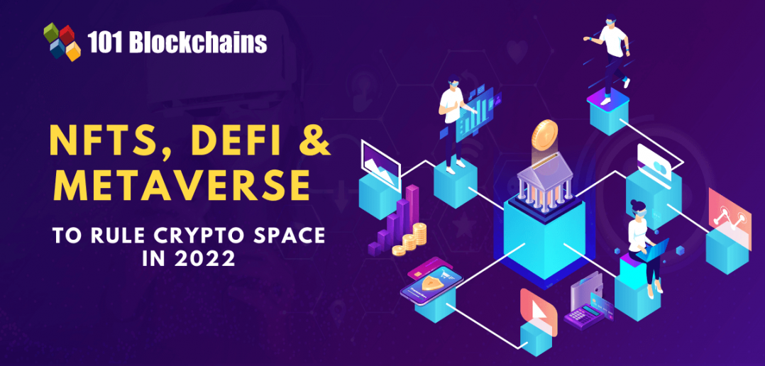 NFTs, DeFi & Metaverse To Rule Crypto Space In 2022 - 101 Blockchains