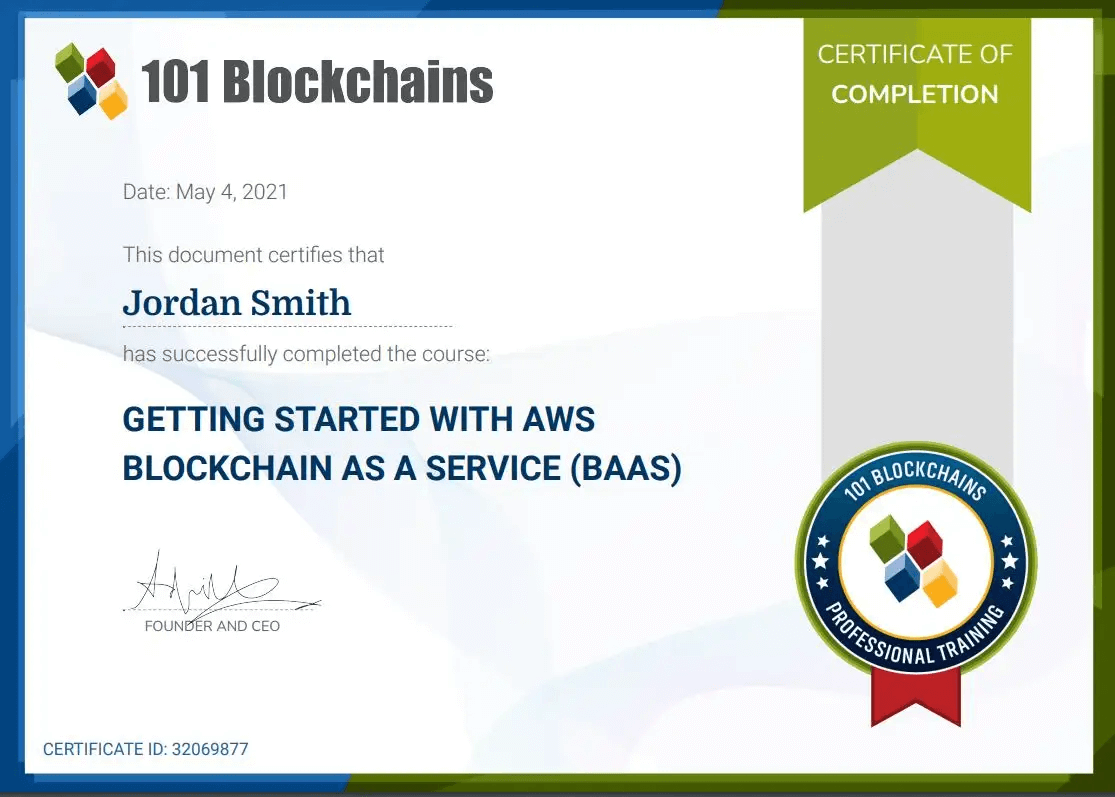 aws blockchain certification