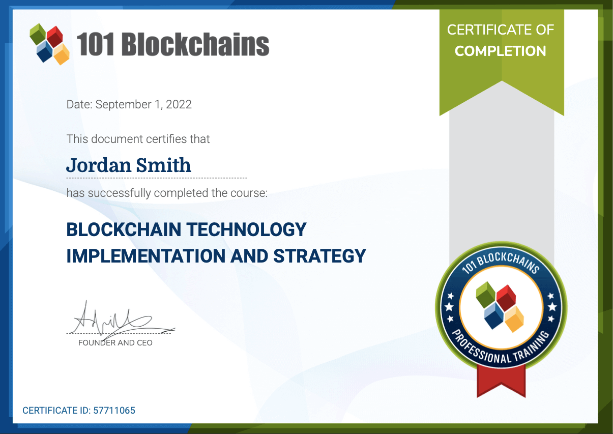 Blockchain Implementation And Strategy Course