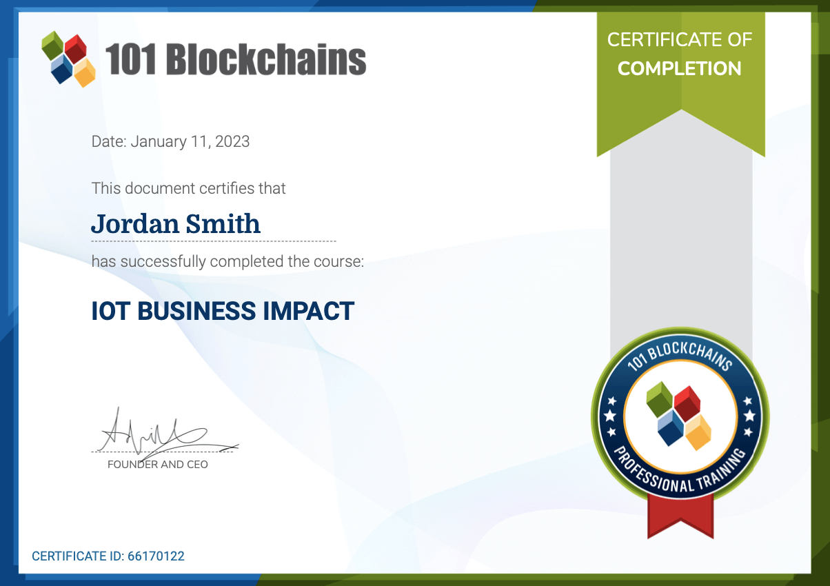 Internet of Things Business Impact course