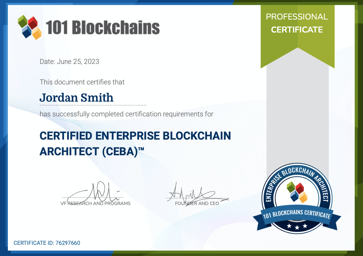 Certified Blockchain Architect