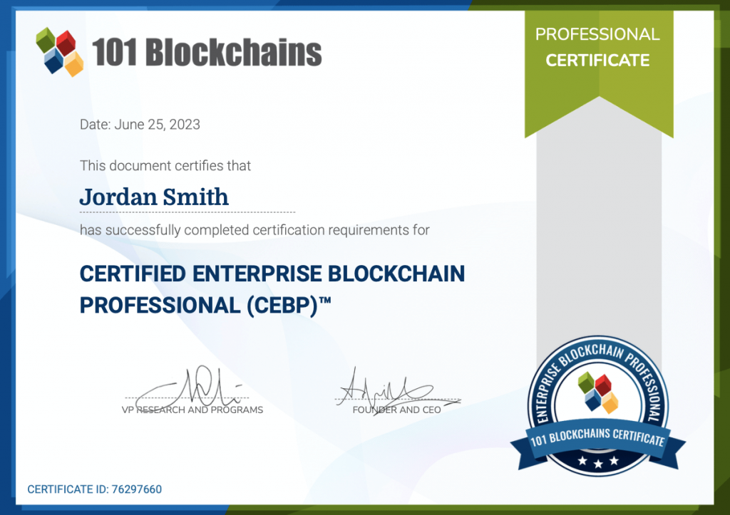 Certified Enterprise Blockchain Professional™ 101 Blockchains