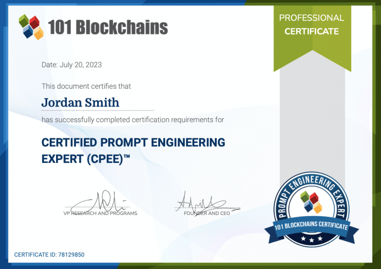 Certified Prompt Engineering Expert (CPEE)™ - 101 Blockchains