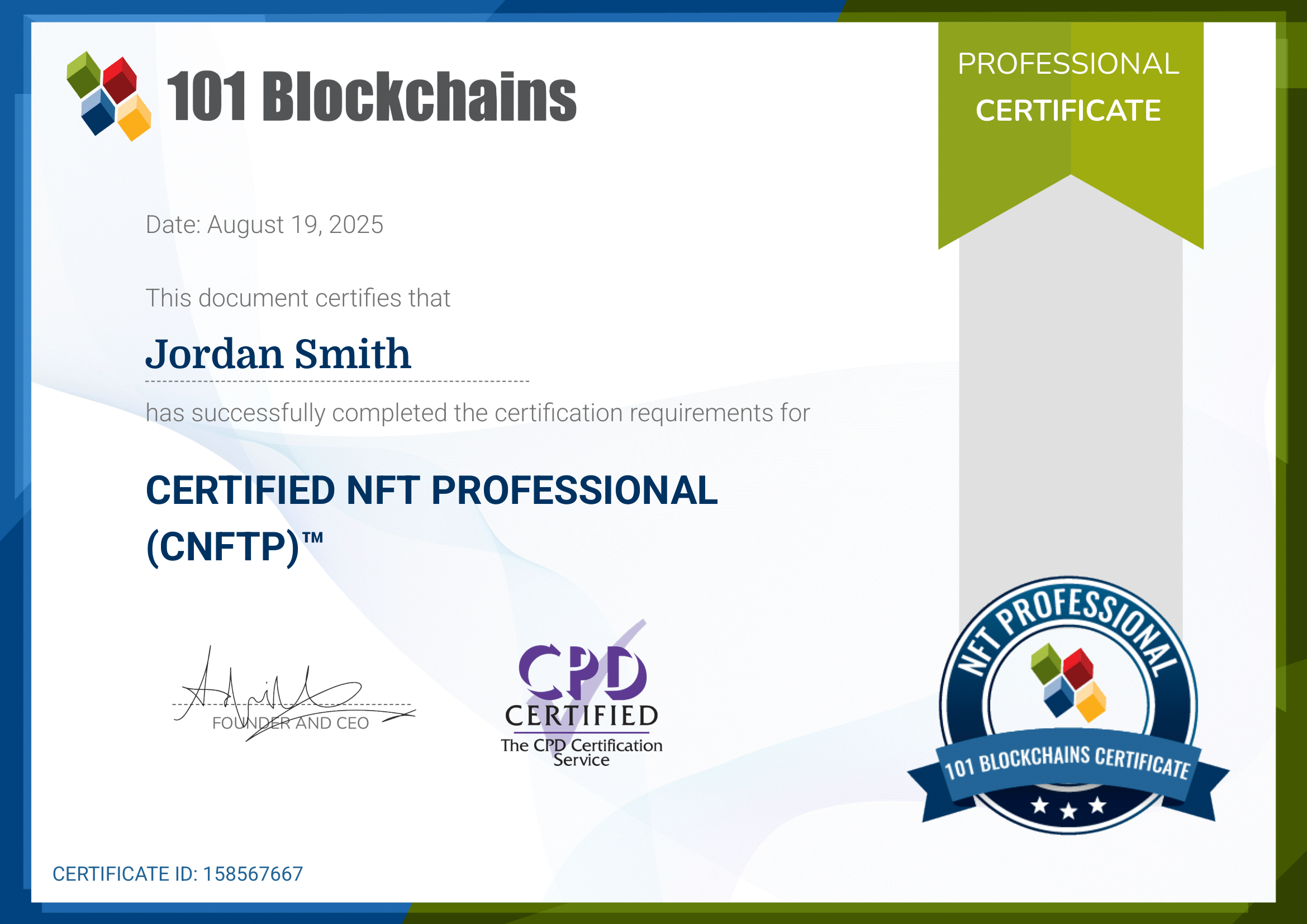 NFT Certification
